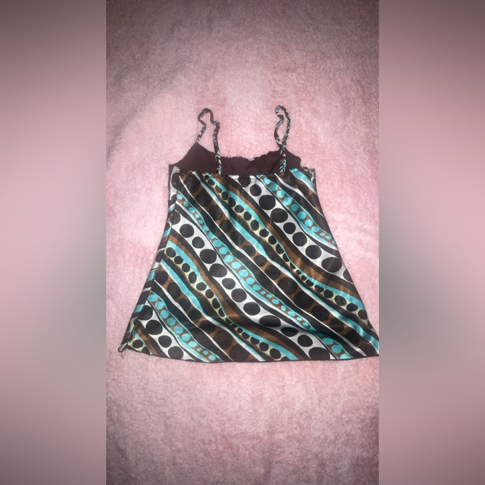 Bwear Turquoise and Brown Strappy Top